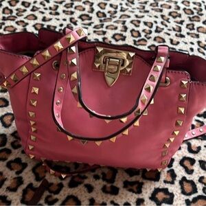 Valentino Garavani Pink Studded Tote